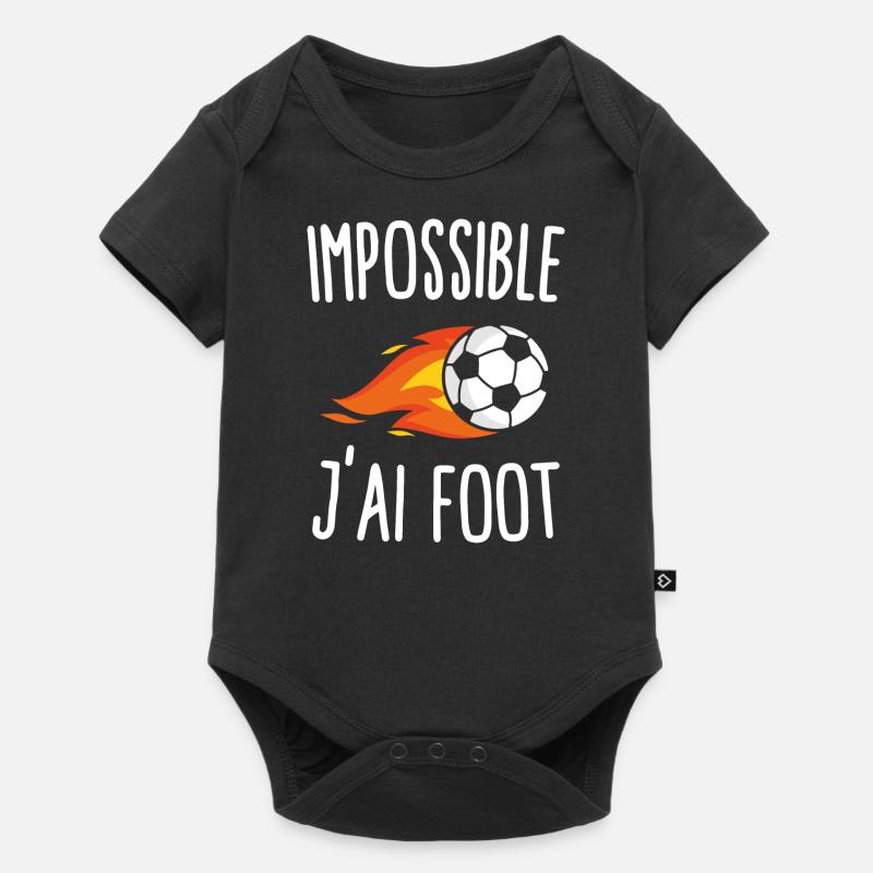 Impossible j'ai foot - Body à manches courtes Premium Bébé - noir