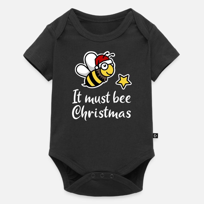 Weihnachten Biene must bee Christmas Geschenk - Baby Premium Kurzarmbody - Schwarz