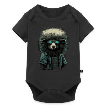 Hippie Sheep - Baby Premium short-sleeve bodysuit - black - Front