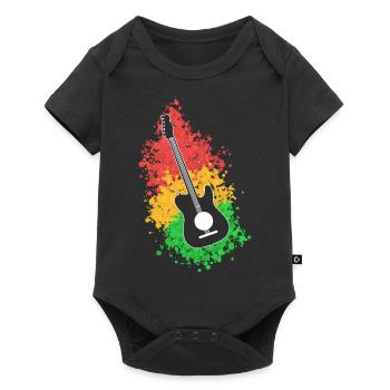 Colorful Reggae Guitar Instrumentalist - Baby Premium short-sleeve bodysuit - black - Front