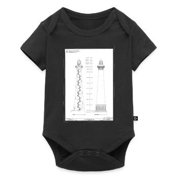 phares ancien - Body à manches courtes Premium Bébé - noir - Devant