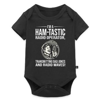 Ham-tastic Radio Operator Transmitting Dad Jokes - Baby Premium short-sleeve bodysuit - black - Front