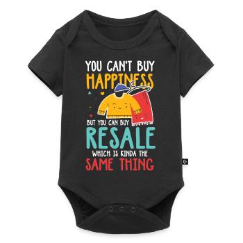 You Can't Buy Happiness But You Can Buy Resale - Baby Premium Kurzarmbody - Schwarz - Vorne