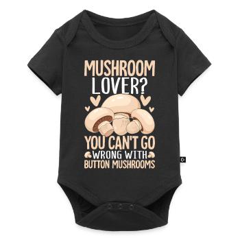 Mushrooms Gifts- Pilze Geschenkidee- Pilze Tshirt - Baby Premium Kurzarmbody - Schwarz - Vorne