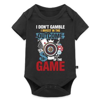I Don't Gamble I Invest In Outcome Of The Game - Baby Premium Kurzarmbody - Schwarz - Vorne