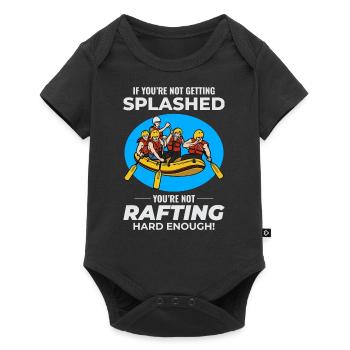 Rafting Team Floß Wildwasser Rafter Paddel Lustig - Baby Premium Kurzarmbody - Schwarz - Vorne