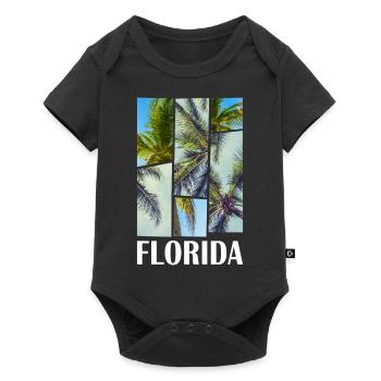 Florida USA Miami America Summer Palm Trees Beach - Baby Premium short-sleeve bodysuit - black - Front