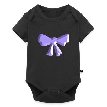 symbole de boucle voler violet - Body à manches courtes Premium Bébé - noir - Devant