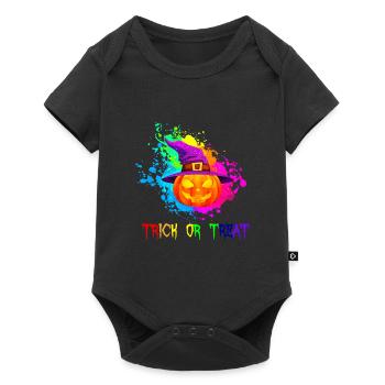 Halloween Trick Or Treat Pumpkin Gift Idea - Baby Premium short-sleeve bodysuit - black - Front
