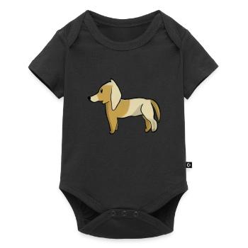 Cartoon Dog Animal Pet - Baby Premium short-sleeve bodysuit - black - Front