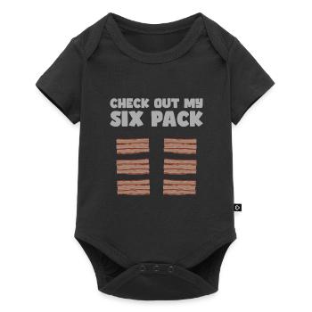 Découvrez mon Sixpack Bacon Lover Crispy - Body à manches courtes Premium Bébé - noir - Devant