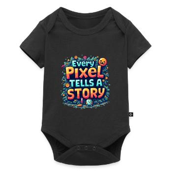 Every Pixel Tells a Story - Retro Gaming - Baby Premium short-sleeve bodysuit - black - Front