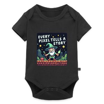 Every Pixel Tells a Story - Retro Gaming - Baby Premium short-sleeve bodysuit - black - Front