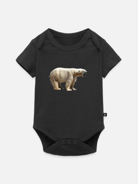 ours polaire eisbaer pôle nord alaska11 pôle nord - Premium kortærmet baby-body  - sort