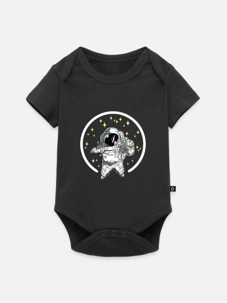 Astronaut Raumfahrt - Baby Premium Kurzarmbody - Schwarz