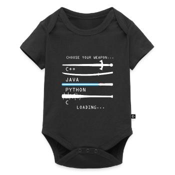 Programmieren - Baby Premium Kurzarmbody - Schwarz - Vorne