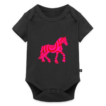 Horse Horses Riding Equestrian Pony Western Shirt - Baby Premium short-sleeve bodysuit - black - Front