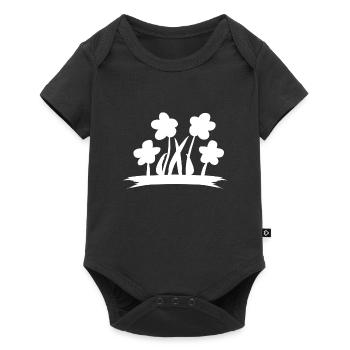 Fleur symbole plante symbole - Body à manches courtes Premium Bébé - noir - Devant
