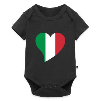 Coeur pour l'Italie - Body à manches courtes Premium Bébé - noir - Devant