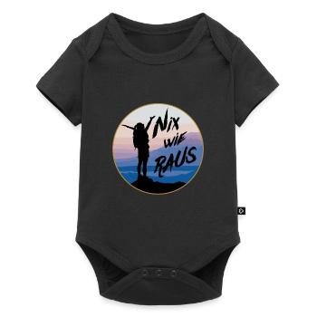 Nix wie Raus Klettern Bergsteigen - Baby Premium Kurzarmbody - Schwarz - Vorne