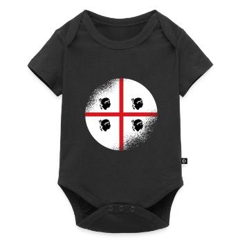 Sardinia Flag Used Look Sardinian Flag Vintage - Baby Premium short-sleeve bodysuit - black - Front