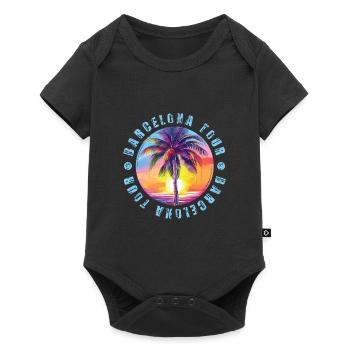 Visite de Barcelone colorée - Body à manches courtes Premium Bébé - noir - Devant