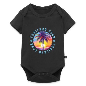 Thailand Tour Bunt - Baby Premium Kurzarmbody - Schwarz - Vorne