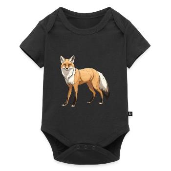 Fox Animal - Baby Premium short-sleeve bodysuit - black - Front