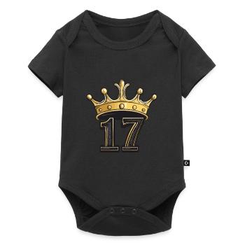 17 Zahl Krone - Baby Premium Kurzarmbody - Schwarz - Vorne