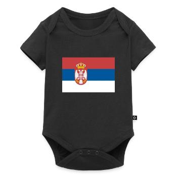 serbia - Body à manches courtes Premium Bébé - noir - Devant