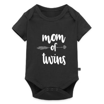 Twin Mom Mother Twins Saying Gift - Baby Premium short-sleeve bodysuit - black - Front