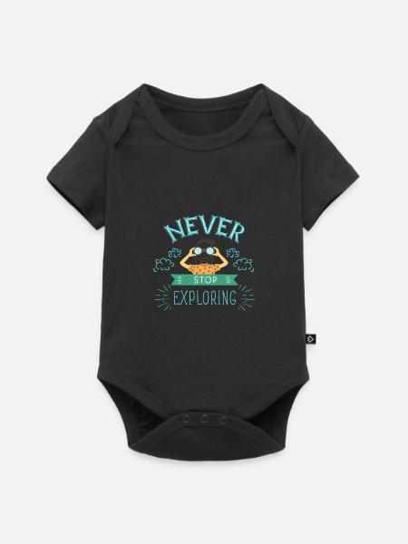 NEVER STOP EXPLORING Explore on holiday gift - Baby Premium short-sleeve bodysuit - black