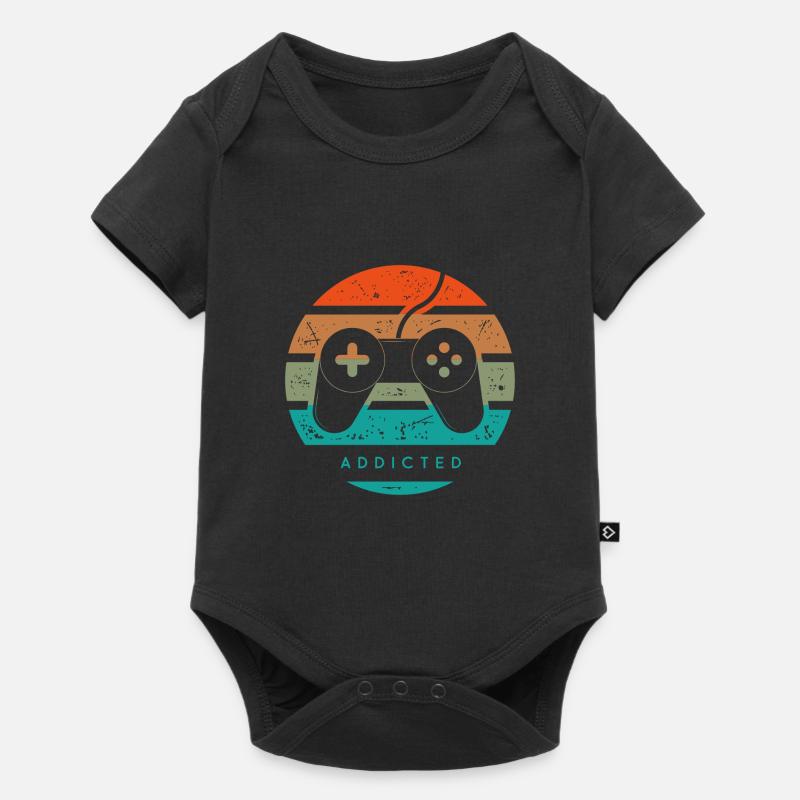 jeux video addicted - Body à manches courtes Premium Bébé - noir