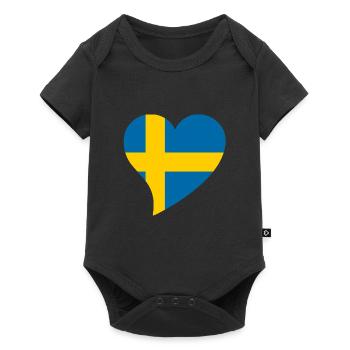 Coeur pour la Suède - Body à manches courtes Premium Bébé - noir - Devant