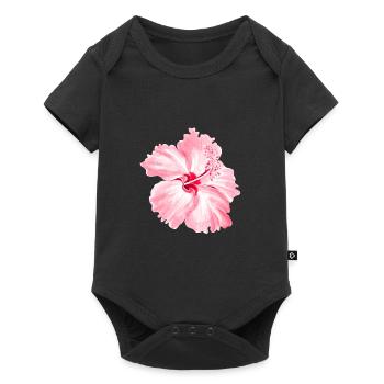 Blume - Baby Premium Kurzarmbody - Schwarz - Vorne