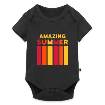 Amazing Summer (bar) - Baby Premium short-sleeve bodysuit - black - Front
