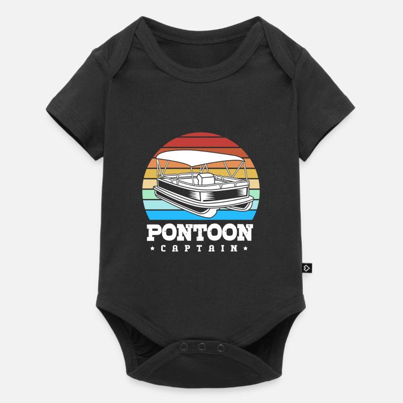 Pontonboot Boot Boote - Baby Premium Kurzarmbody - Schwarz