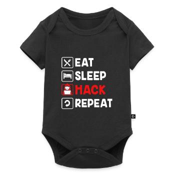 Cyber programmeur cybersécurité Hacker - Body à manches courtes Premium Bébé - noir - Devant