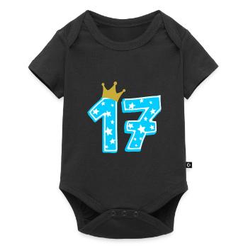 17 Krone 17th birthday 17 years - Baby Premium short-sleeve bodysuit - black - Front