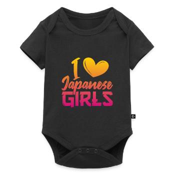 J’aime les filles japonaises - Body à manches courtes Premium Bébé - noir - Devant