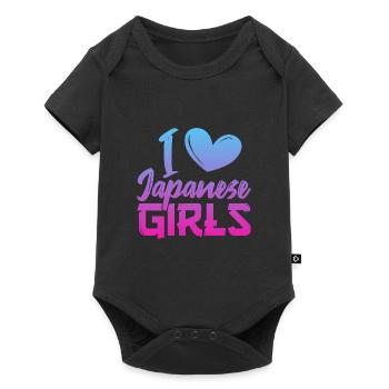 J’aime les filles japonaises - Body à manches courtes Premium Bébé - noir - Devant