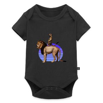 Suricate royal - Body à manches courtes Premium Bébé - noir - Devant