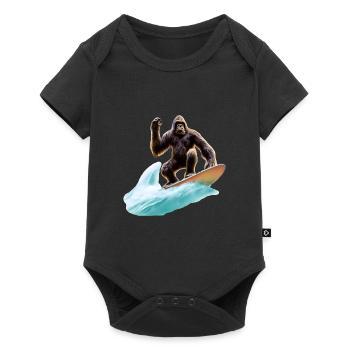 Bigfoot Surfing - Baby Premium short-sleeve bodysuit - black - Front