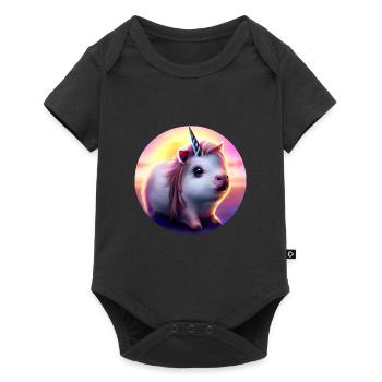 Licorne cochon d’Inde - Body à manches courtes Premium Bébé - noir - Devant