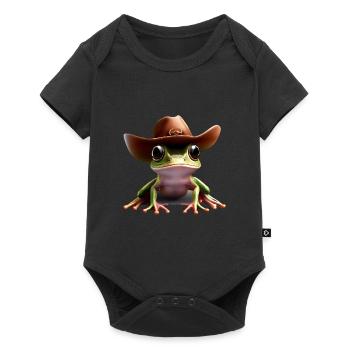 Cowboy Frog - Baby Premium short-sleeve bodysuit - black - Front
