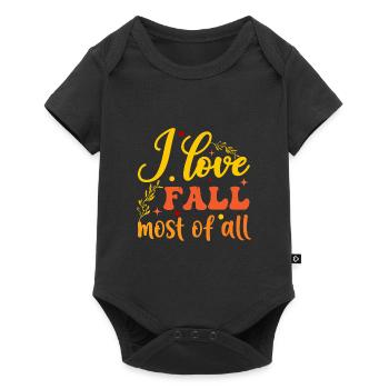 L’automne que j’aime surtout l’automne - Body à manches courtes Premium Bébé - noir - Devant