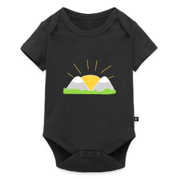 Soleil Montagnes Nature Formes Montagne - Body à manches courtes Premium Bébé - noir - Devant