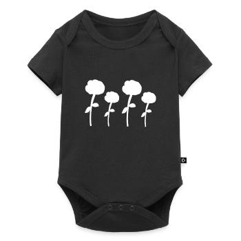 Plant Four Flowers Rose Icon - Baby Premium short-sleeve bodysuit - black - Front