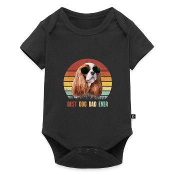 Mens meilleur chien papa jamais cavalier king charles - Body à manches courtes Premium Bébé - noir - Devant