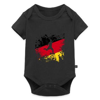 Drapeau de l'Allemagne de football - Body à manches courtes Premium Bébé - noir - Devant